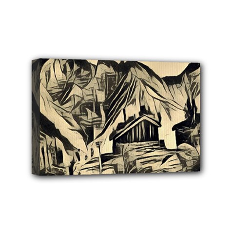 Ink Art Mini Canvas 6  X 4  by NouveauDesign