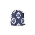 shabby chic navy blue Drawstring Pouches (XS)  View2