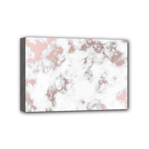 Pure And Beautiful White Marple And Rose Gold, Beautiful ,white Marple, Rose Gold,elegnat,chic,modern,decorative, Mini Canvas 6  X 4  by NouveauDesign