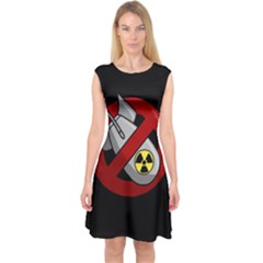 No Nuclear Weapons Capsleeve Midi Dress by Valentinaart
