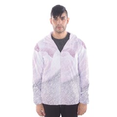 Rose Pink Flower  Floral Pencil Drawing Art Hooded Wind Breaker (men) by picsaspassion