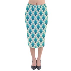 Artdecoteal Velvet Midi Pencil Skirt by NouveauDesign