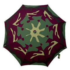 Camuflage Flag Green Purple Grey Hook Handle Umbrellas (small) by Mariart