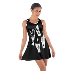Kiss Band Logo Cotton Racerback Dress by Celenk