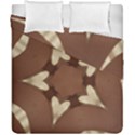 Chocolate Brown Kaleidoscope Design Star Duvet Cover Double Side (California King Size) View1