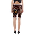 Midnight Never Ends, a Red Checkered Diner Fractal Yoga Cropped Leggings View2