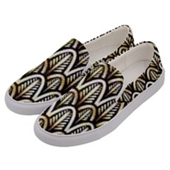 Art Deco Men s Canvas Slip Ons by NouveauDesign