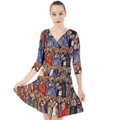 All Saints Christian Holy Faith Quarter Sleeve Front Wrap Dress	 by Celenk