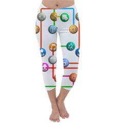 Icon Media Social Network Capri Winter Leggings  by Celenk