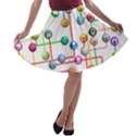 Icon Media Social Network A-line Skater Skirt View1