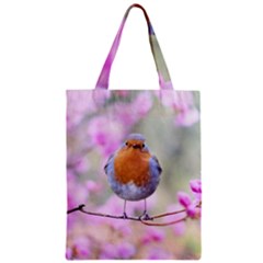 Spring Bird Bird Spring Robin Zipper Classic Tote Bag by Celenk