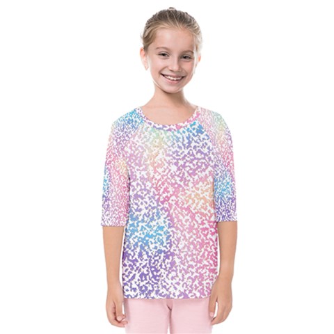 Festive Color Kids  Quarter Sleeve Raglan Tee by Colorfulart23