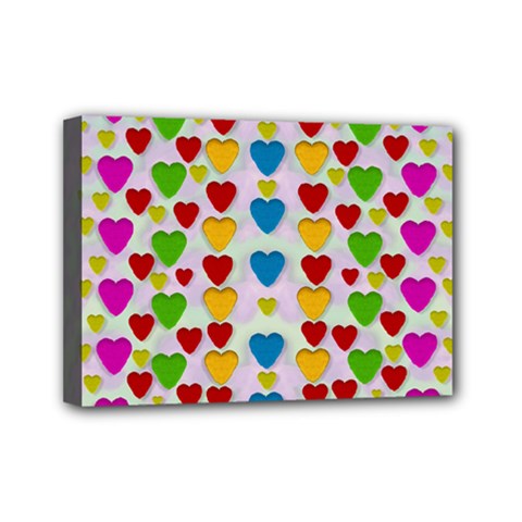 So Sweet And Hearty As Love Can Be Mini Canvas 7  X 5  by pepitasart