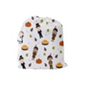 Pilgrims and Indians pattern - Thanksgiving Drawstring Pouches (Large)  View2