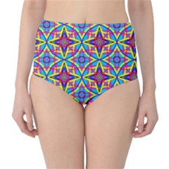 Pattern High-waist Bikini Bottoms by gasi