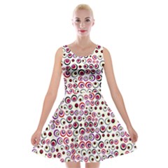 Pattern Velvet Skater Dress by gasi
