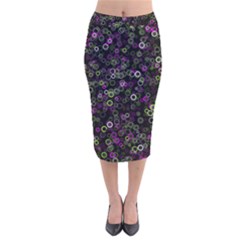 Pattern Velvet Midi Pencil Skirt by gasi