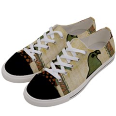 Egyptian Paper Papyrus Bird Women s Low Top Canvas Sneakers by Celenk