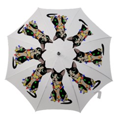 Meowy Christmas Hook Handle Umbrellas (large) by Valentinaart