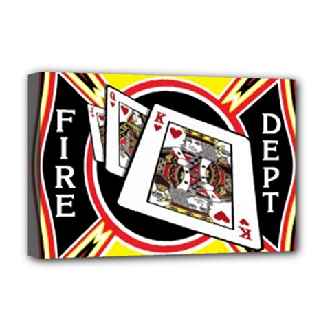 Las Vegas Fire Department Deluxe Canvas 18  X 12   by Bigfootshirtshop