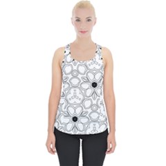 Pattern Zentangle Handdrawn Design Piece Up Tank Top by Celenk