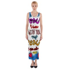 Christian Christianity Religion Fitted Maxi Dress by Celenk