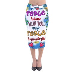 Christian Christianity Religion Velvet Midi Pencil Skirt by Celenk
