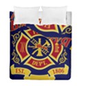 Fire Department Icon Duvet Cover Double Side (Full/ Double Size) View1