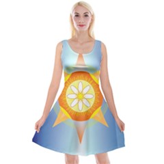 Star Pattern Background Reversible Velvet Sleeveless Dress by Celenk