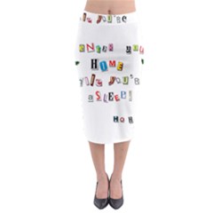 Santa s Note Midi Pencil Skirt by Valentinaart