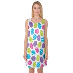 Polka Dot Easter Eggs Sleeveless Satin Nightdress by allthingseveryone