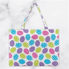 Polka Dot Easter Eggs Medium Tote Bag by allthingseveryone