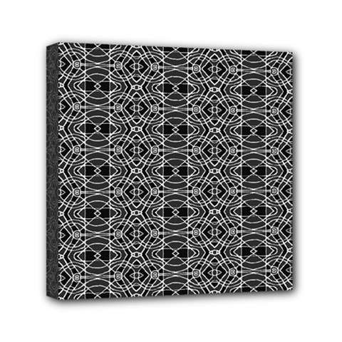 Black And White Ethnic Pattern Mini Canvas 6  X 6  by dflcprints