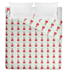 At On Christmas Present Background Duvet Cover Double Side (queen Size) by Celenk