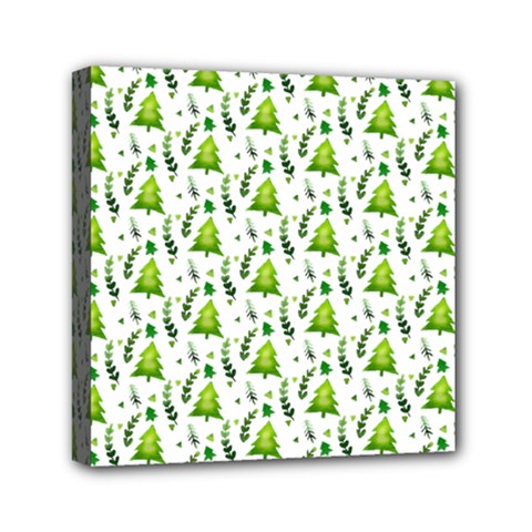 Watercolor Christmas Tree Mini Canvas 6  X 6  by patternstudio
