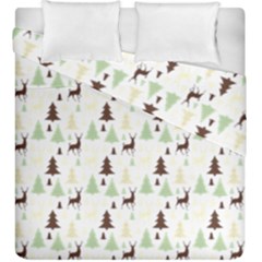 Reindeer Tree Forest Duvet Cover Double Side (king Size) by patternstudio