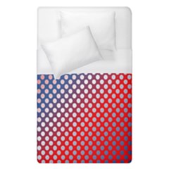 Dots Red White Blue Gradient Duvet Cover (single Size) by Celenk