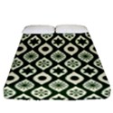 Green Ornate Christmas Pattern Fitted Sheet (Queen Size) View1