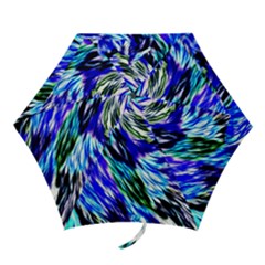 Abstract Background Blue White Mini Folding Umbrellas by Celenk