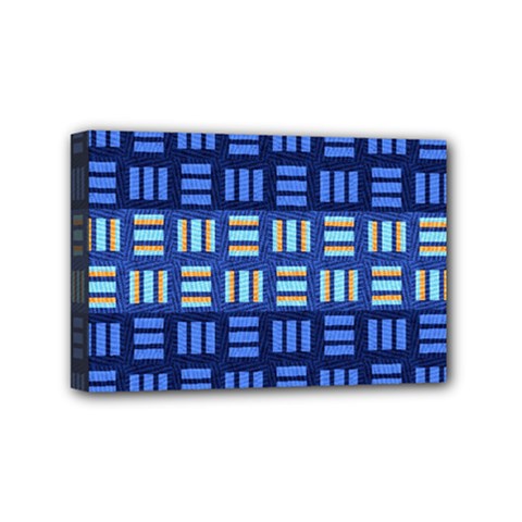 Textiles Texture Structure Grid Mini Canvas 6  X 4  by Celenk