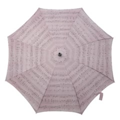 Vintage Pink Music Notes Hook Handle Umbrellas (medium) by Celenk