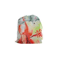 Fabric Texture Softness Textile Drawstring Pouches (small)  by Celenk