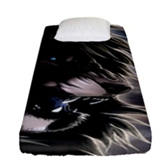 Angry Lion Digital Art Hd Fitted Sheet (single Size) by Celenk