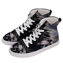 Angry Lion Digital Art Hd Men s Hi-top Skate Sneakers by Celenk