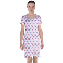 Pixel Hearts Short Sleeve Nightdress by jumpercat