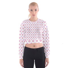 Pixel Hearts Cropped Sweatshirt by jumpercat