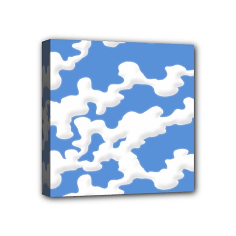 Cloud Lines Mini Canvas 4  X 4  by jumpercat
