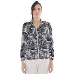 Fractal Sketch Dark Wind Breaker (women) by jumpercat