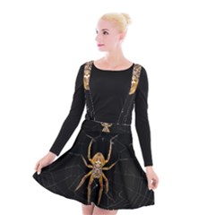 Insect Macro Spider Colombia Suspender Skater Skirt by BangZart