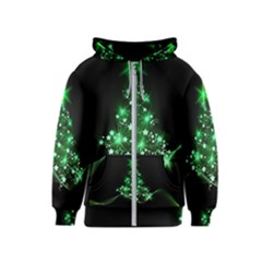 Christmas Tree Background Kids  Zipper Hoodie by BangZart